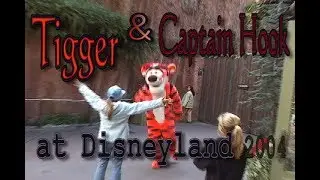 Tigger frightens toddler and Captain Hook heart breaks at Disneyland