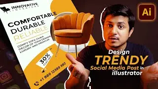How to Create TRENDY Social Media Post Design in Adobe Photoshop | Image Trace | Clipping Mask