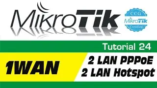 MikroTik Tutorial 24 - 1 WAN 2 LAN PPPoE 2 LAN Hotspot