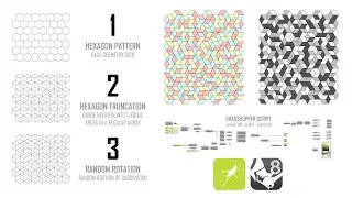 Parametric Dynamic Hexagonal Cube Pattern Rhino 8 3D #grasshopper #parametric #rhino3d #architect