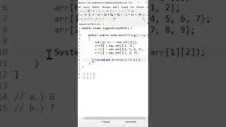 Jagged Array | Guess the output #javainterview #java