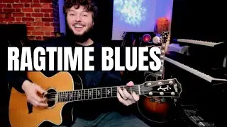 Ragtime Blues Improv guitar lesson with tabs
