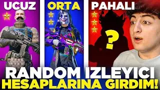 UCUZ ORTA PAHALI RANDOM İZLEYİCİ HESAPLARINA GİRDİM! ( FULL DESTANSI HESAP! 😱 ) - PUBG Mobile