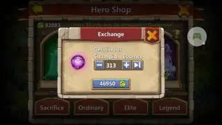 Castle Clash spending 90k shards on evolving and consuming