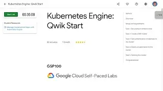 Kubernetes Engine  Qwik Start GSP100