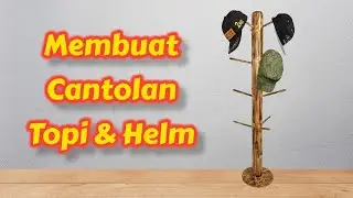 Begini cara membuat tempat topi dan helm dari kayu jati belanda bekas palet diy craft