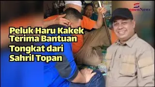 Peluk Haru Kakek Terima Bantuan Tongkat dari Sahril Topan