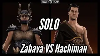 Dawn of Titans SOLO Zabava VS Hachiman P10 | Without 5* Relic | 90% Lightning resist | 80% melee