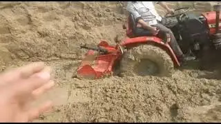 VST Tractor with Rotary in Brick Kiln
