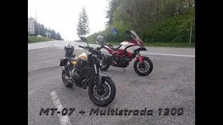 Yamaha MT-07 + Ducati Multistrada 1200 - Windy weather (Music)