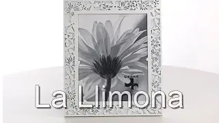 Portafotos calado flores madera 20x25 - La Llimona