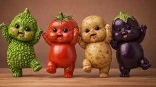 Cute Vegetables Babies Dance Party | Oddly Satisfying AI