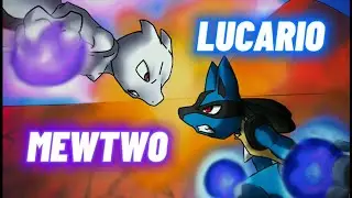 Lucario VS Mewtwo! An Insane battle!!! Official Animation Level 23
