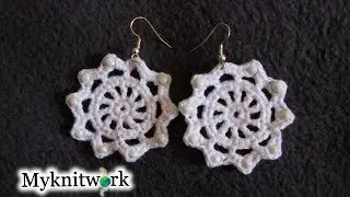 Earrings crocheted. Knitted ornaments.