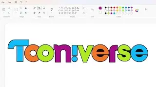 How to draw the Tooniverse logo using MS Paint | How to draw on your computer | 투니버스 로고 그리는 방법