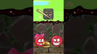 Red ball eating burger.Red Ball 4 mukbang animation 