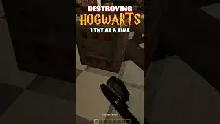 Destroying HOGWARTS 1 TNT At A Time #minecraftshorts #minecraft #minecrafthogwarts