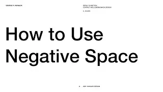 60 Second Design Tips — How to Master Negative Space Using Rhythm