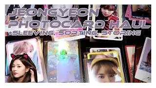 Huge Jeongyeon Photocard Haul + Sleeving, Sorting & Storing Them [Time Lapse]