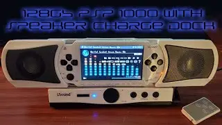 Black and White 128gb PSP 1000 With Speaker/Charge dock