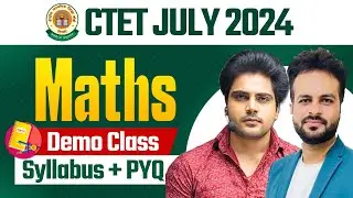 CTET 7 JULY 2024 MATHS DEMO by Sachin Academy live 3pm