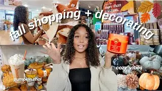 Cozy Fall  Decorate With Me | fall room makeover + fall decor shopping 