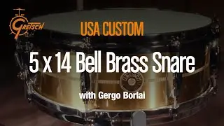 GRETSCH USA Bell Brass Snare Drum 5 x 14″ played by Gergo Borlai
