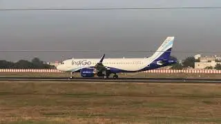 Indigo airbus backtracking after landing at Ahmedabad airport #youtubetrending #fashion #gaming