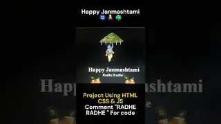 Janmashtami Special Projects HTML CSS & JS #codingprojects #htmlcss #cssanimation #krishna #viral