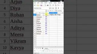 Libreoffice calc pass fail 