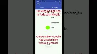 Building a Chat App in Aide with Mobile.