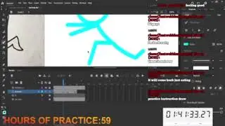 Practice animation and drawing: Live 56 (1,000 hours challenge)