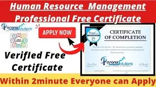 Human Resource Management Professional Certification | Human Resource Free Verified  Certificate