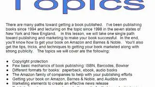 Publish Your Book Guaranteed : Topics