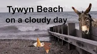 Tywyn Beach Wales. on a cloudy September day 2024.