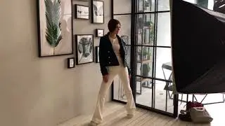 Woman casual aquamarine coat art 80005
