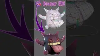 Gengar 3D #pokemon #blender #modelo3d #tutorial #impresion3d #art #maya #zbrush #short #animation