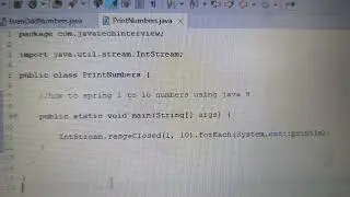 java stream print 1 to 10 numbers 