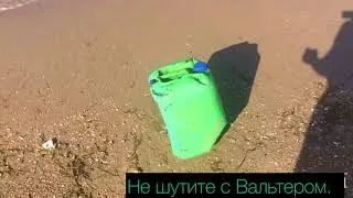 Утро черного моря,грязный берег.Уставшая птица на берегу,после шторма