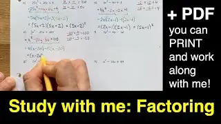 Study with Me: How to Factor ANYTHING (64 Practice Questions)