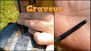 Forger un graveur pour les métaux +Tests de gravure (bandeau de Naruto + coins)