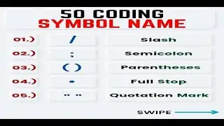 coding symbol name | what is symbol called | programming symbol characters