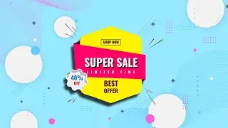 Sale Banner Design in Illustrator || Adobe Illustrator CC || Graphics Planet