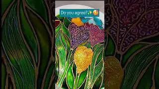 magical crocus flowers!🥰✨️ #shorts #floralart #stainedglassart #liadiadesigns #painting #resinart
