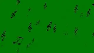 Music Notes free green screen video and GIF