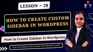 How to Create Custom Sidebar in WordPress | How to Add Custom Sidebar in WordPress 2024