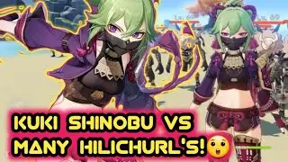 KUKI SHINOBU Vs Many Hilichurls! | Genshin Impact