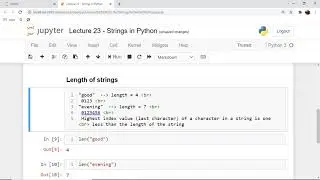 Mega Video | Lecture 23 | Strings in Python Part I