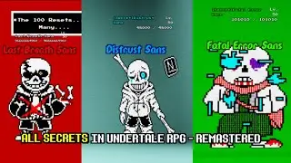 ALL SECRETS In Undertale Rpg - Remastered | ROBLOX Undertale Rpg - Remastered