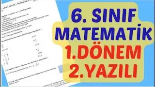 6th Grade Math 1st Term 2nd Written Exam Questions and Solutions